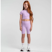 Bonini by A'Dee Girls Lilac Ruched Top and Cycling Shorts
